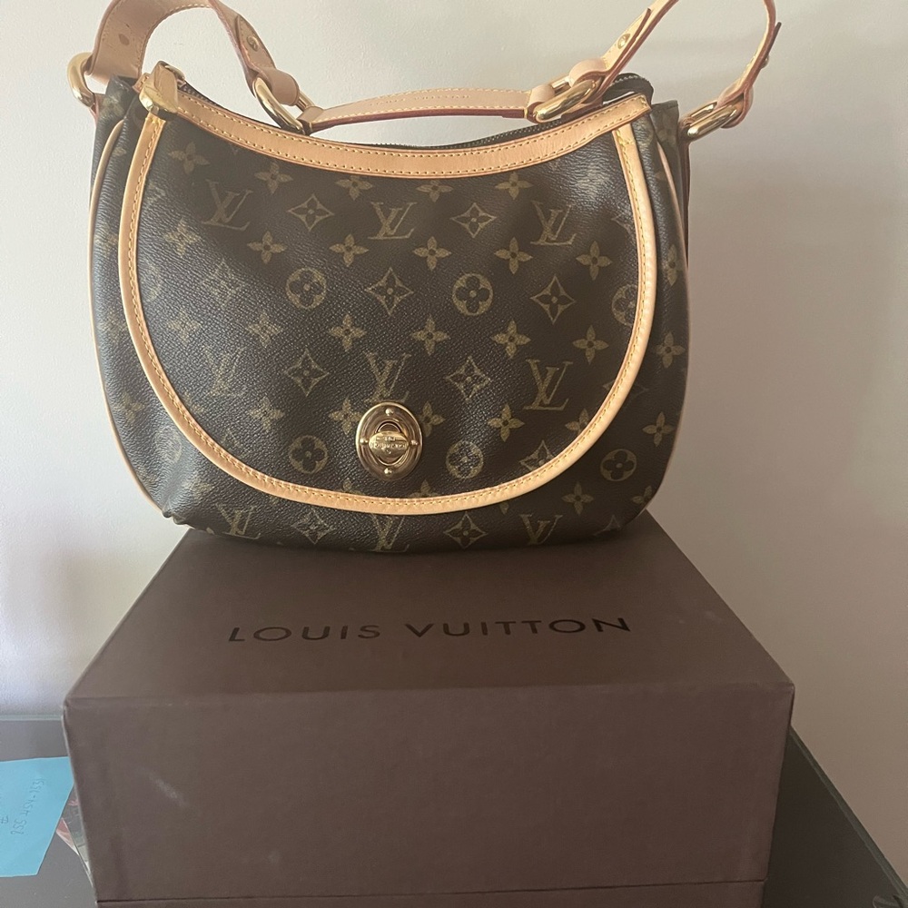 Louis Vuitton Brown and Tan Monogram Tulum Bag NWT